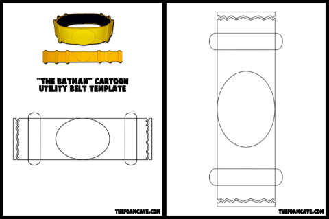 Template for “The Batman” Cartoon Utility Belt – The Foam Cave