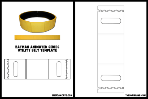 Template for Batman Animated Series Utility Belt – The Foam Cave