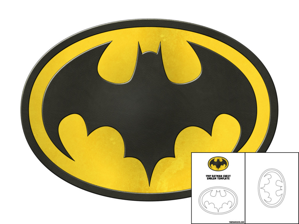 Template for 1989 Bat Chest Emblem – The Foam Cave