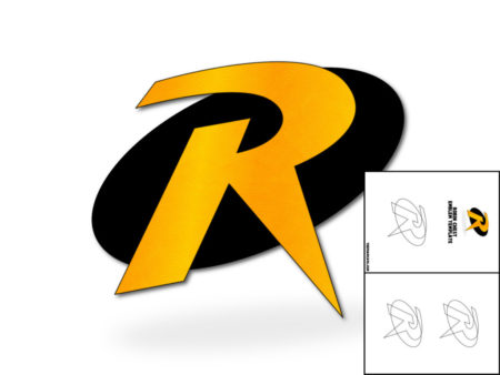 robin superhero logo template